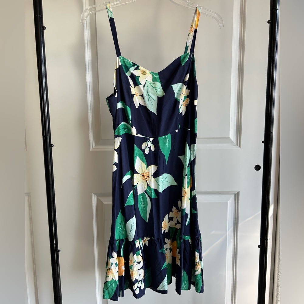 Old Navy Navy Floral Midi Dress